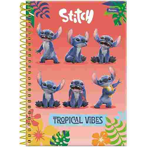 CADERNO 1X1 STITCH TROPICAL C.D.